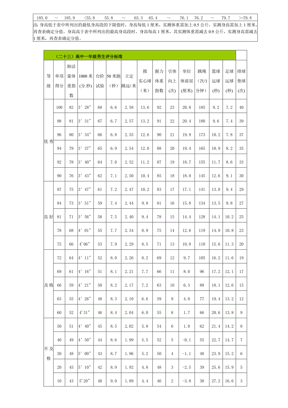 国家学生体质健康标准高中类_第3页
