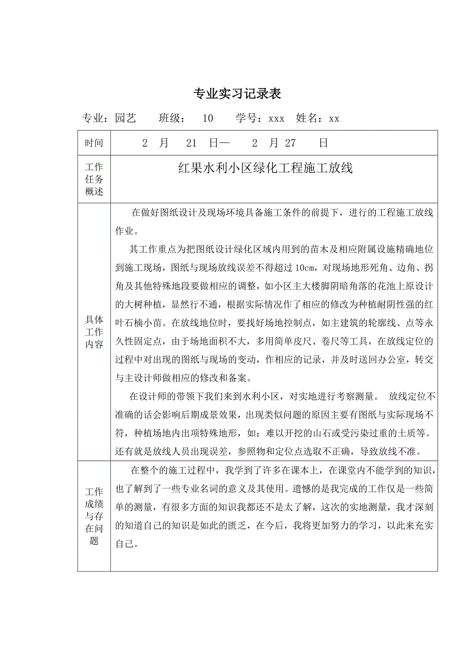 园林专业实习记录表_第2页