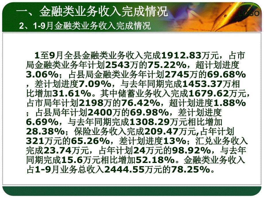 邮政度金融类业务经营分析_第5页