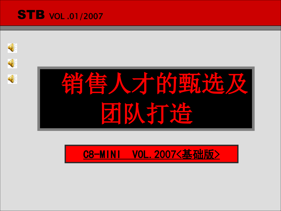 【大客户销售】销售人才的甄选及团队打造_第1页