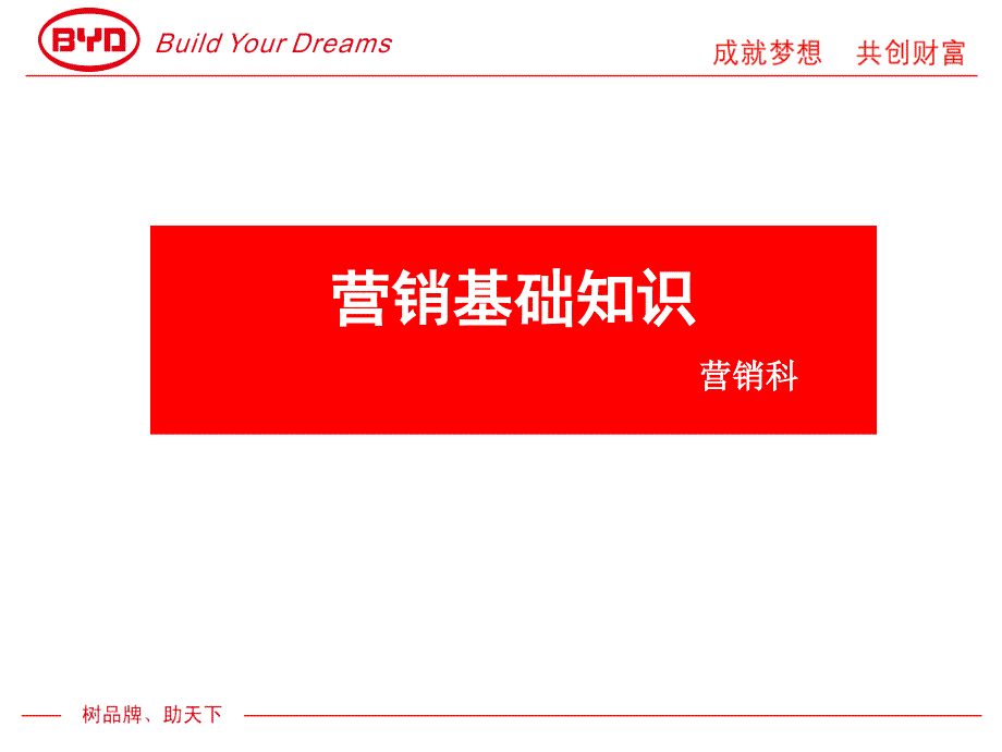 比亚迪汽车营销基础知识_第1页