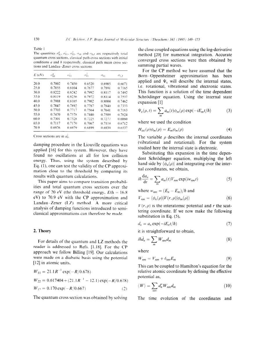 碰撞能量为20-70.9ev时he+(2s)+ne(2p6,1s)→he+(2s)+ne(2p53s1p)的横截面积和经典路径的计算_第2页