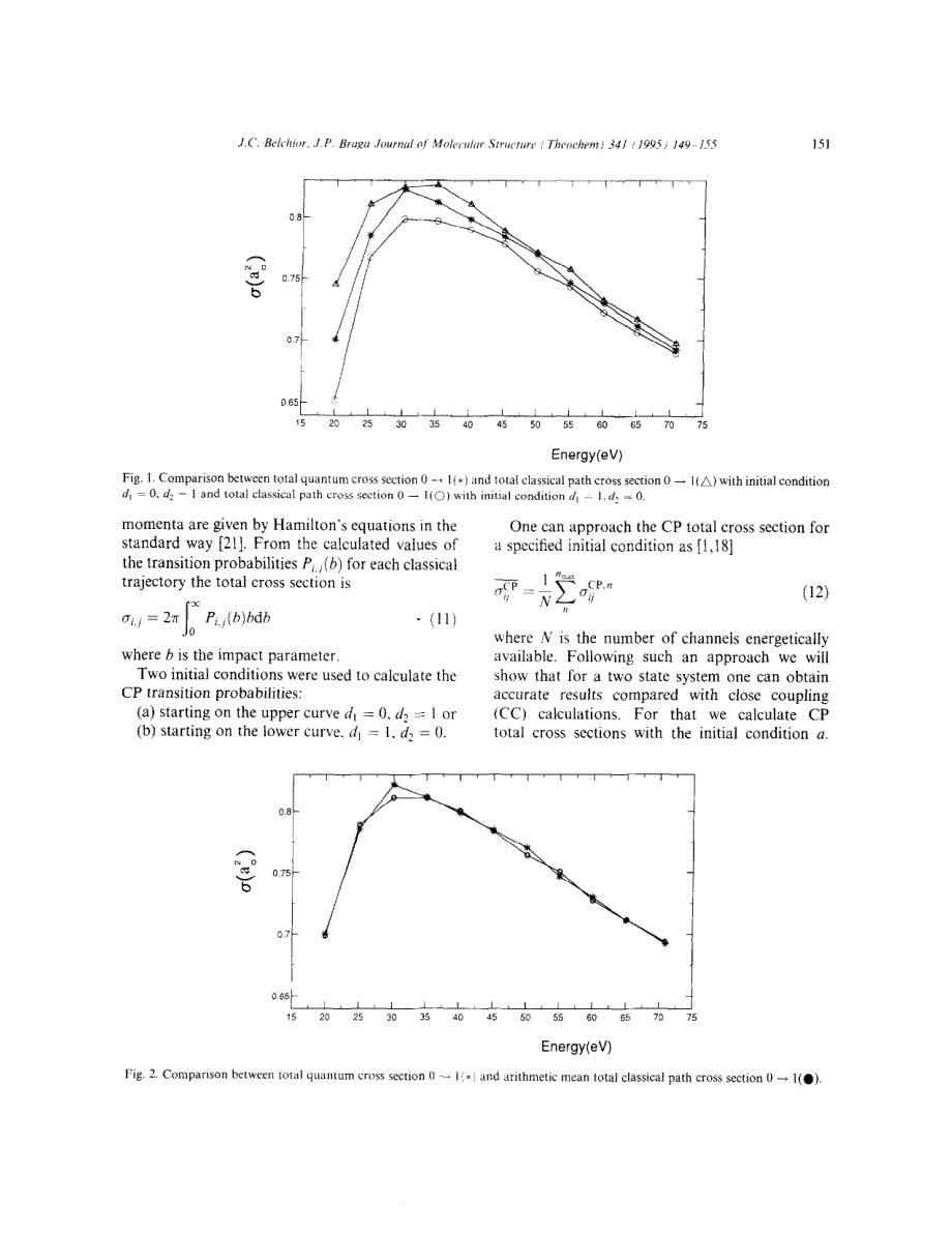 碰撞能量为20-70.9ev时he+(2s)+ne(2p6,1s)→he+(2s)+ne(2p53s1p)的横截面积和经典路径的计算_第3页