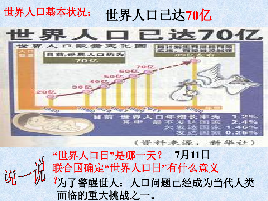 九级第四课第二框《计划生育与保护环境的基本国策》_第3页