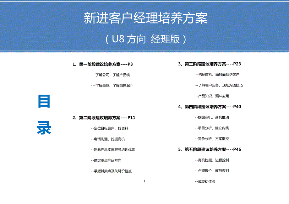 新进客户经理培养方案(经理版V1)_第1页