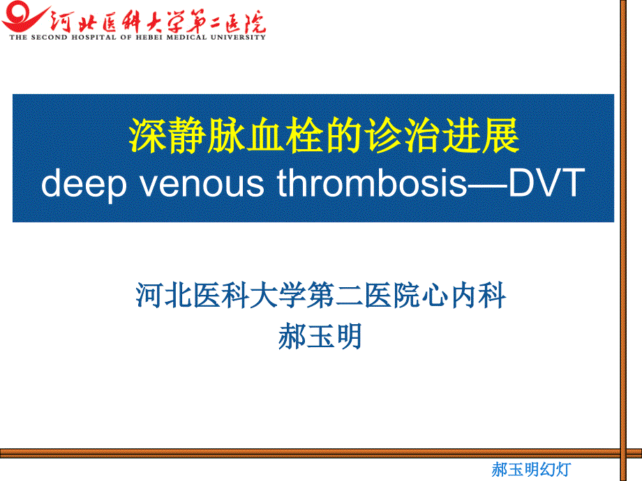 医学ppt--郝玉明深静脉血栓的防治进展_第2页