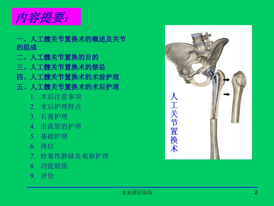 人工关节置换术术后护理讲义王莉ppt课件_第2页