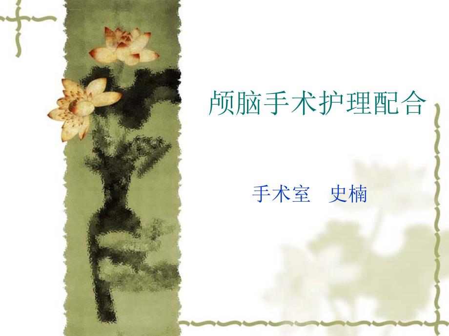 颅脑手术护理配合ppt课件_第1页