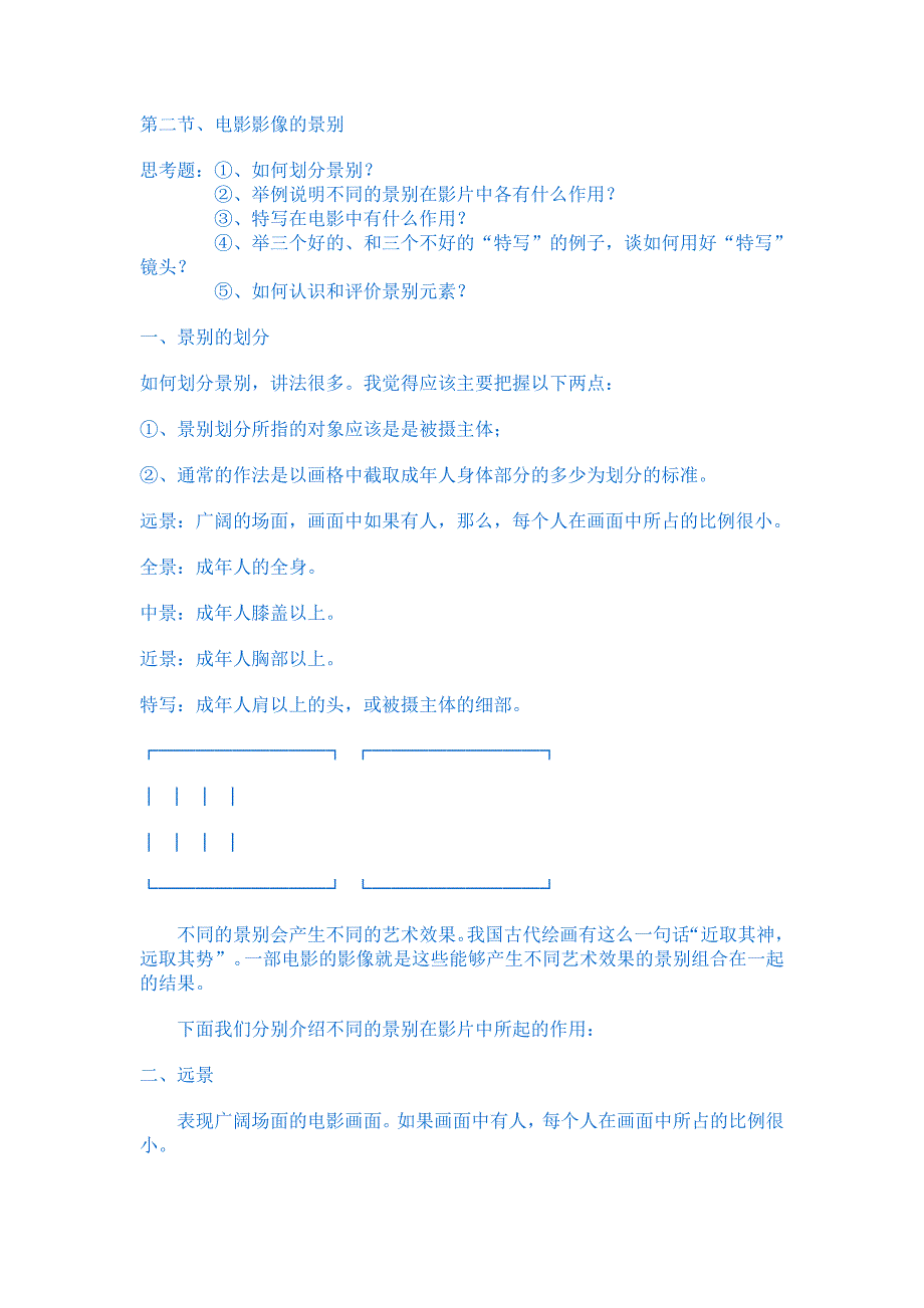 《影片分析》课程简介2-电影影像的景别_第1页