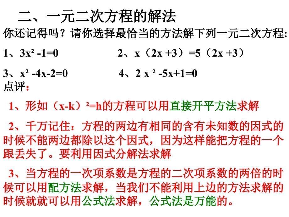 一元二次方程复习课件_第5页