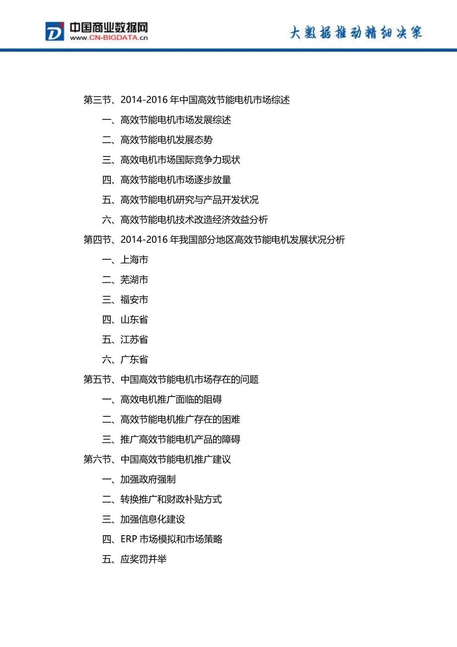 2016-2022年010年中国高效节能电机行业前景分析及投资规划报告(目录)_第5页