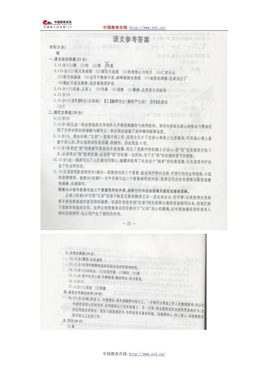2014浙江温州中考语文试题_第5页