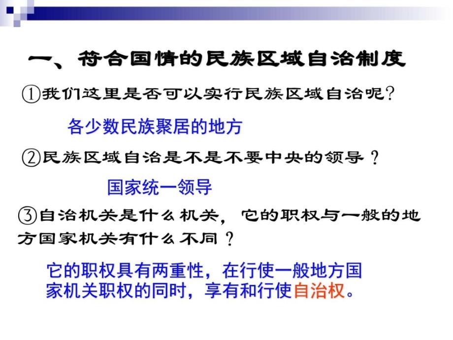 人教版必修二72民族区域自治制度适合国情的基本政治_5ppt培训课件_第3页