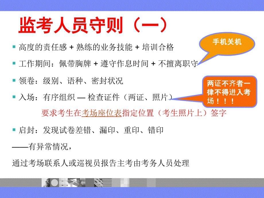 2007年6月全国大学英语四六级考试监考培训_第5页