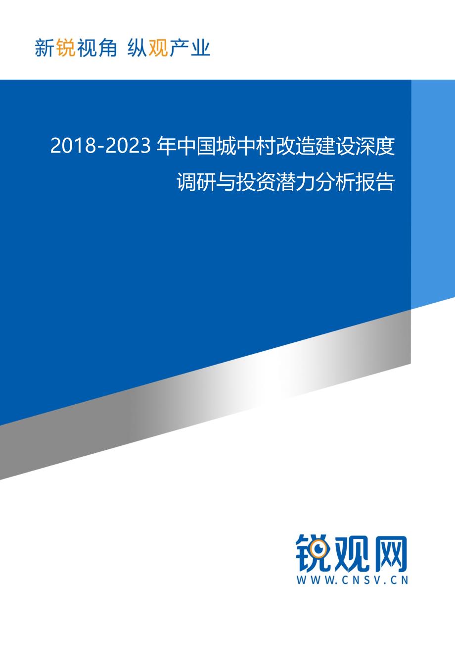 2017-2023年中国城中村改造建设深度调研与投资潜力分析报告_第1页