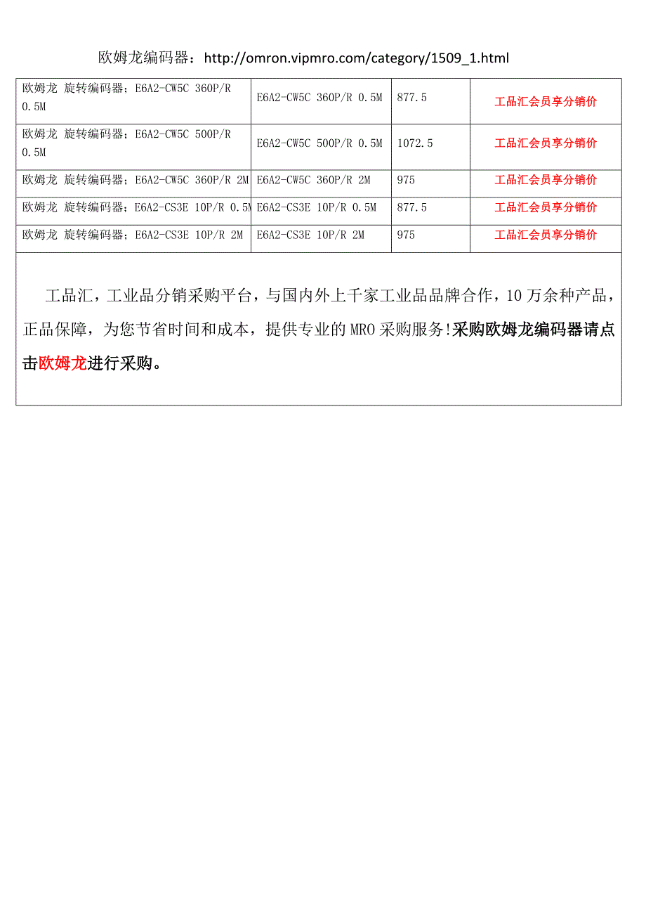 欧姆龙编码器价格表_第4页