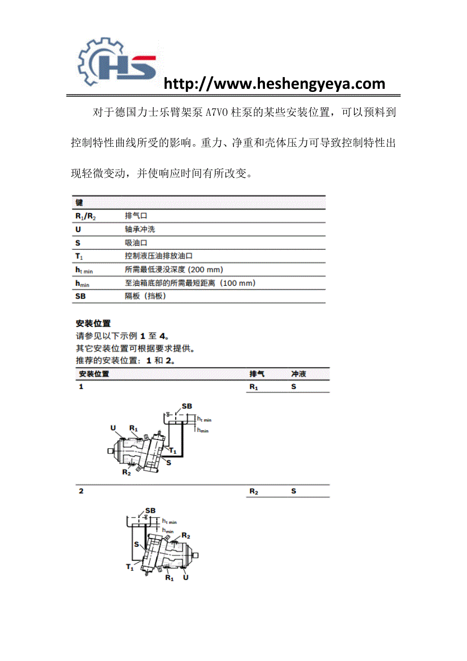 德国力士乐臂架泵a7vo柱塞泵安装说明_第3页