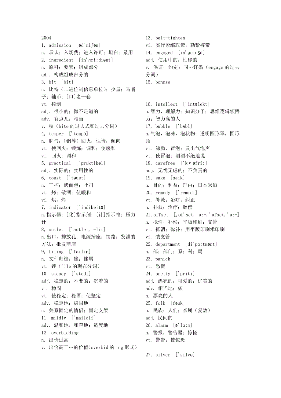 考研真题词汇2004_第1页