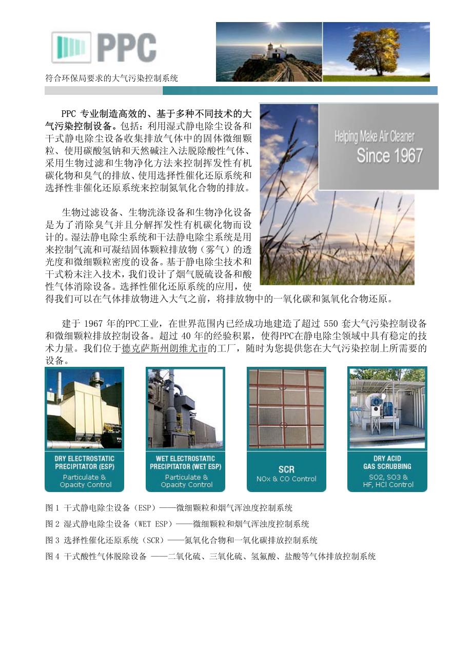 符合环保局要求的大气污染控制系统_第1页