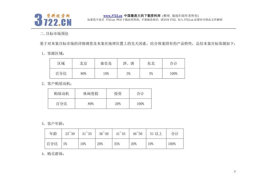 北戴河海洋花园别墅整体营销计划书doc63_第5页