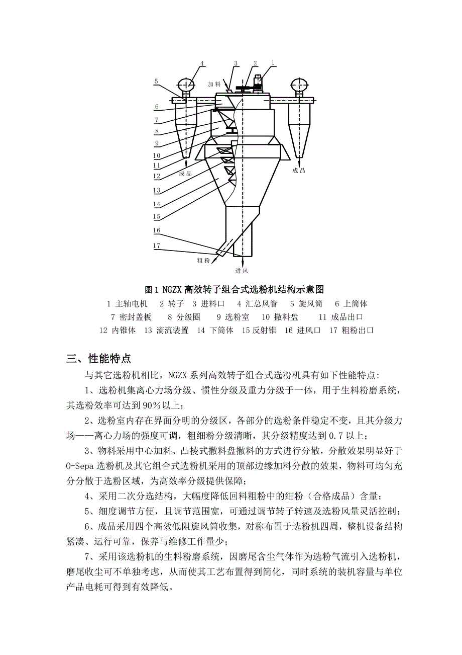 高效转子组合式选粉机说明书_第3页