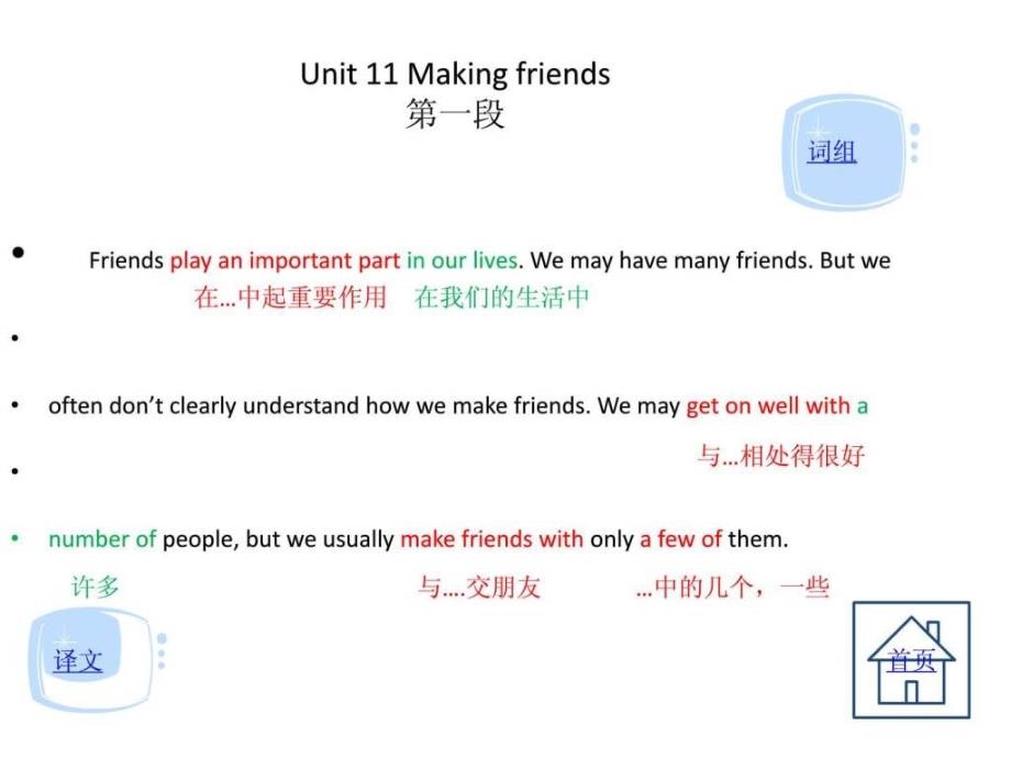 中职教材英语基础模块上册unit11makingfriends课件_第2页