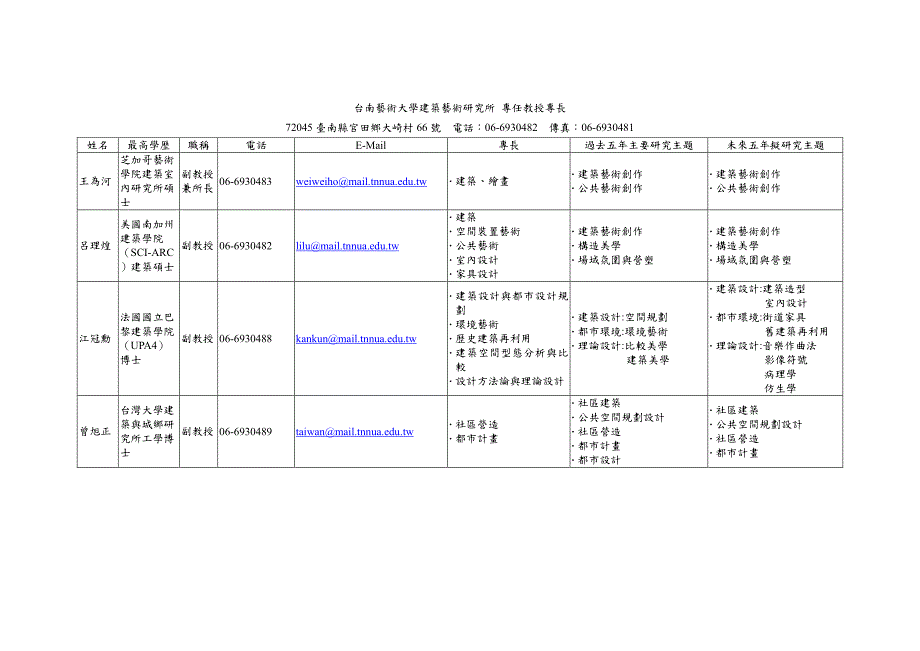 台南艺术大学建筑艺术研究所_第1页
