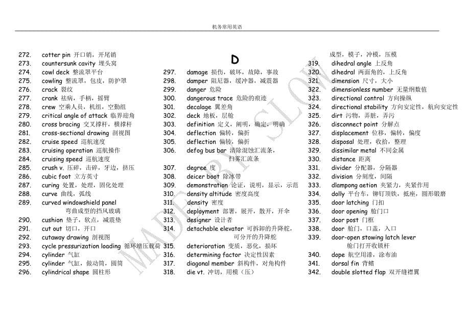 民航机务英语常用词汇_第5页