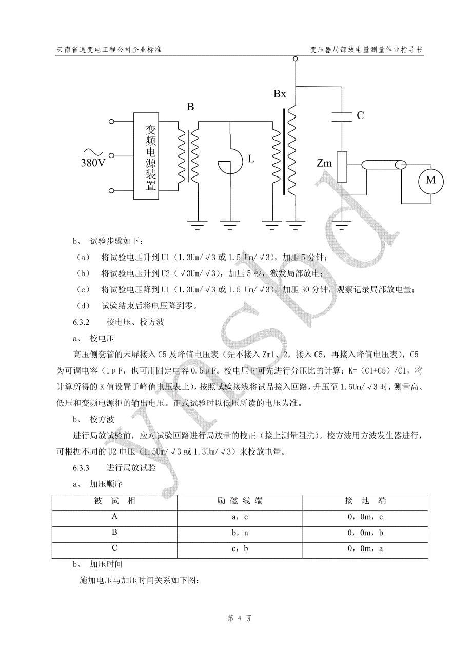 变压器局部放电量测量作业指导书_第5页