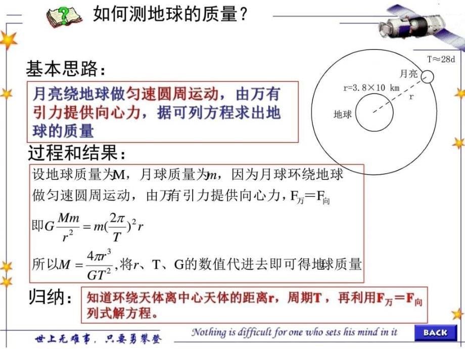 万有引力定律的应用ppt培训课件_第5页