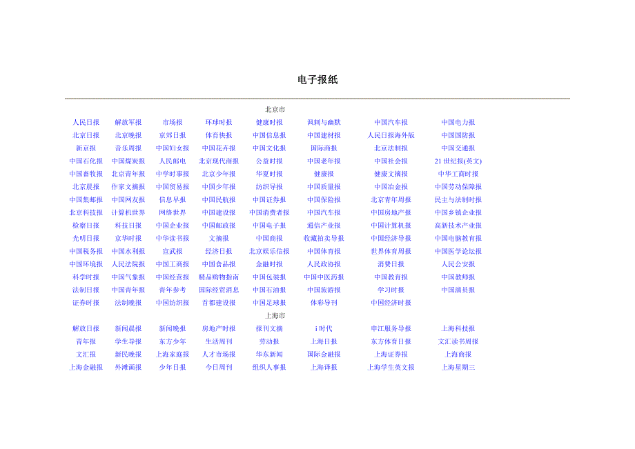 全国电子报纸名称_第1页