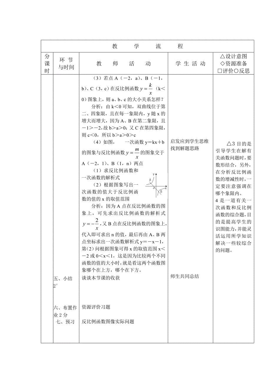 反比例函数的图像和性质3月29-30_第5页