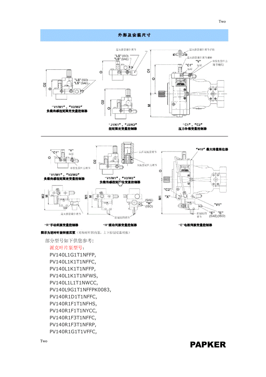 派克parker叶片泵派克柱塞泵美国派克油泵_第2页