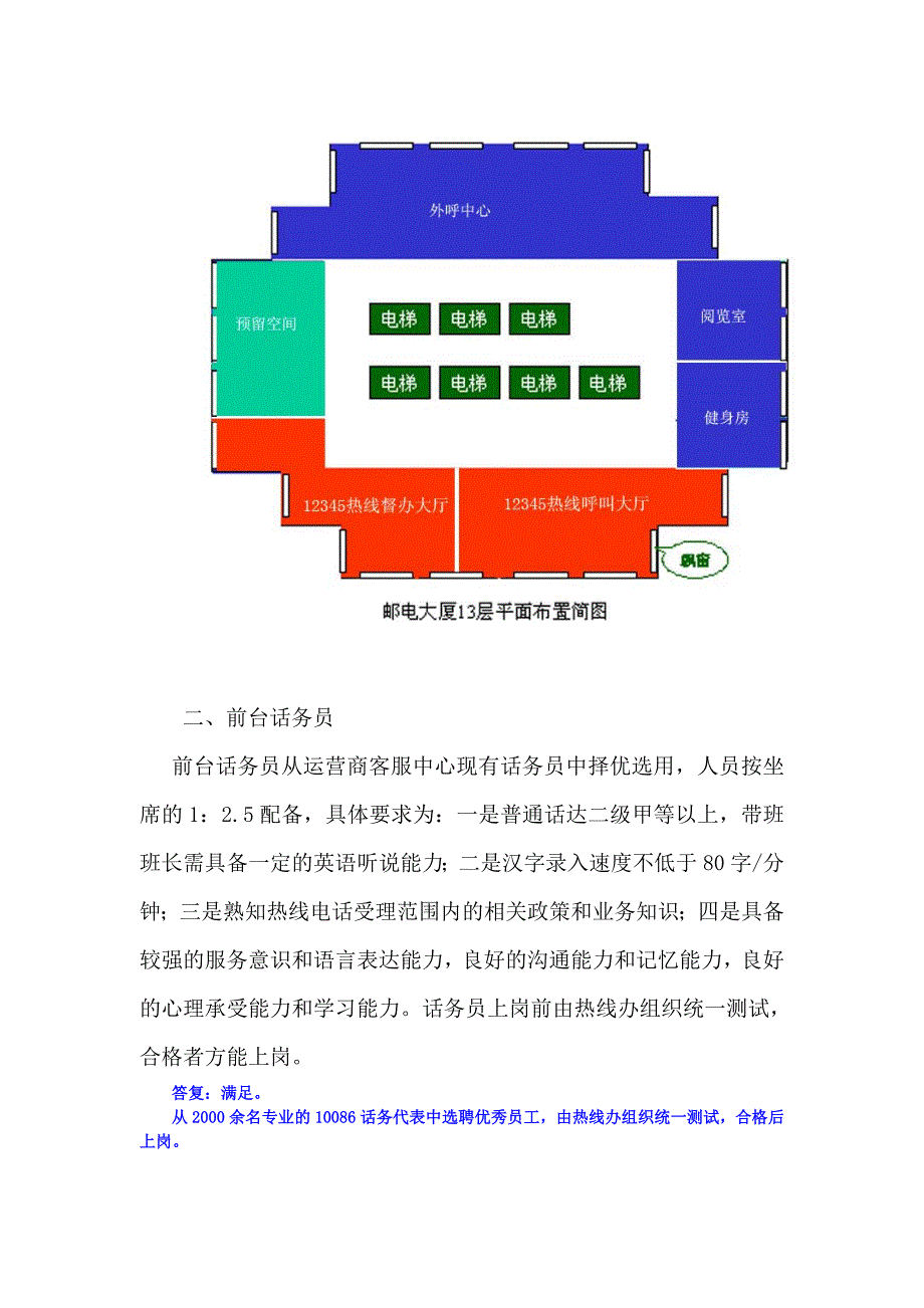 呼叫中心整体外包需求点对点应答（第一部分用户要求）_第2页