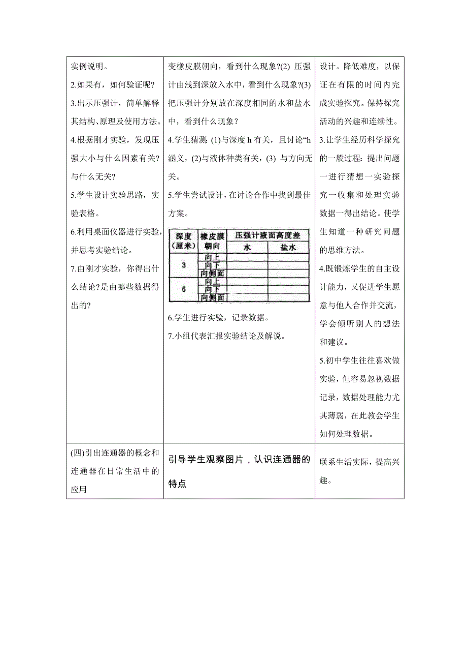 液体压强的探究式教学设计_第3页