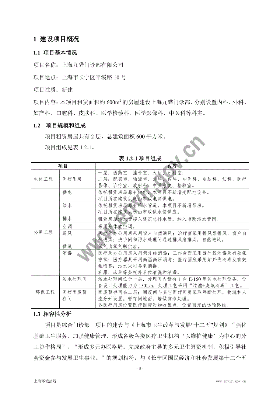 上海九骅门诊部有限公司环境影响评价_第3页