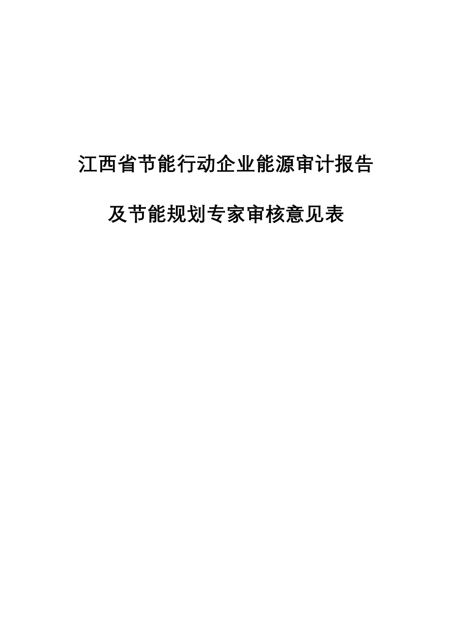 江西省节能行动企业能源审计报告_第1页