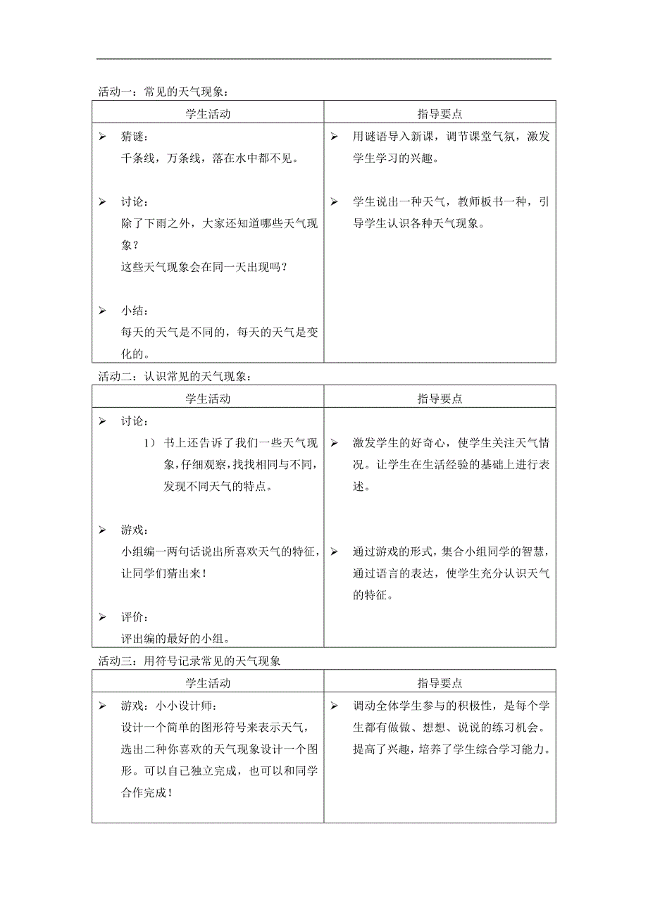 牛津版一年级自然教案天气变化_第2页