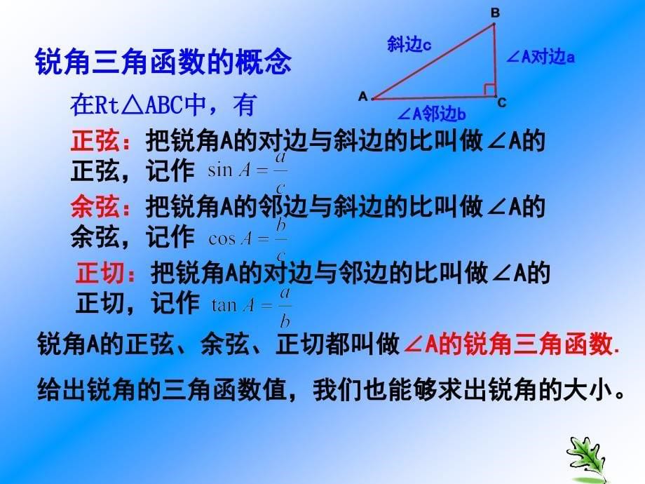 苏教版中学复习：《解直角三角形》课件_第5页