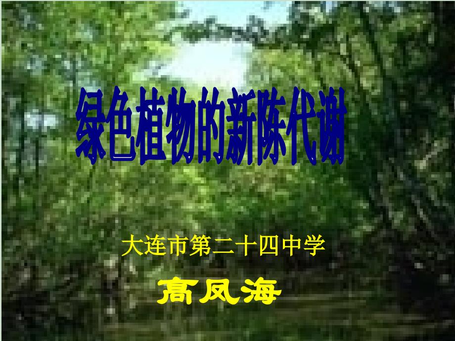 绿色植物的新陈代谢(2)_第1页