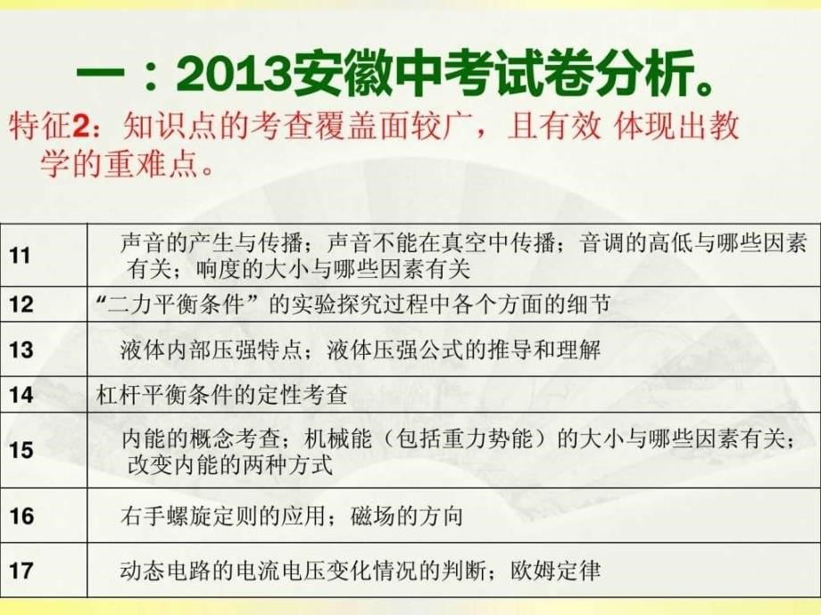 2013安徽中考试题分析暨2014中考备考研讨会（物理）ppt培训课件_第5页