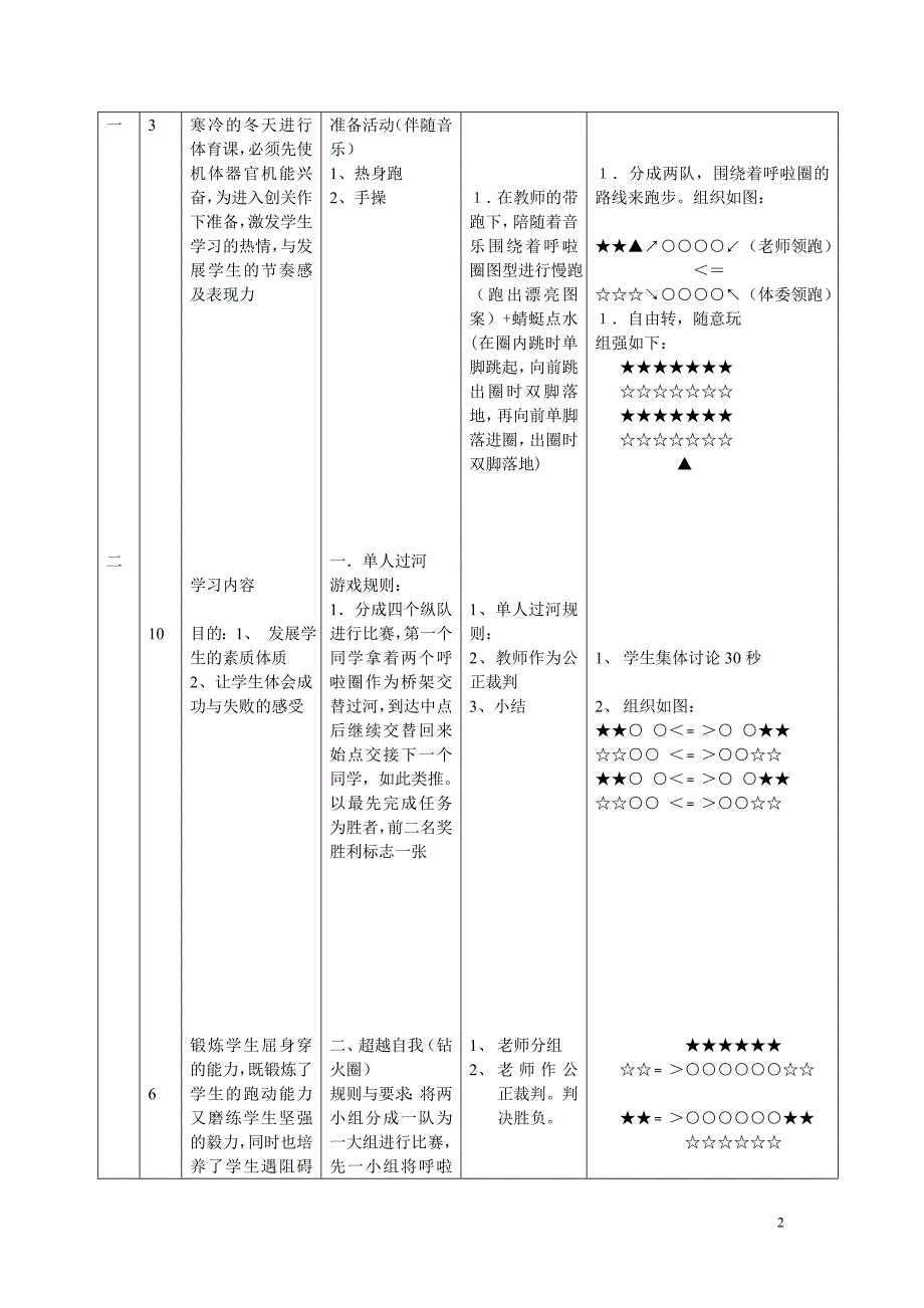 体育五六年级五六年级单元(《齐齐来呼啦》教案)_第2页