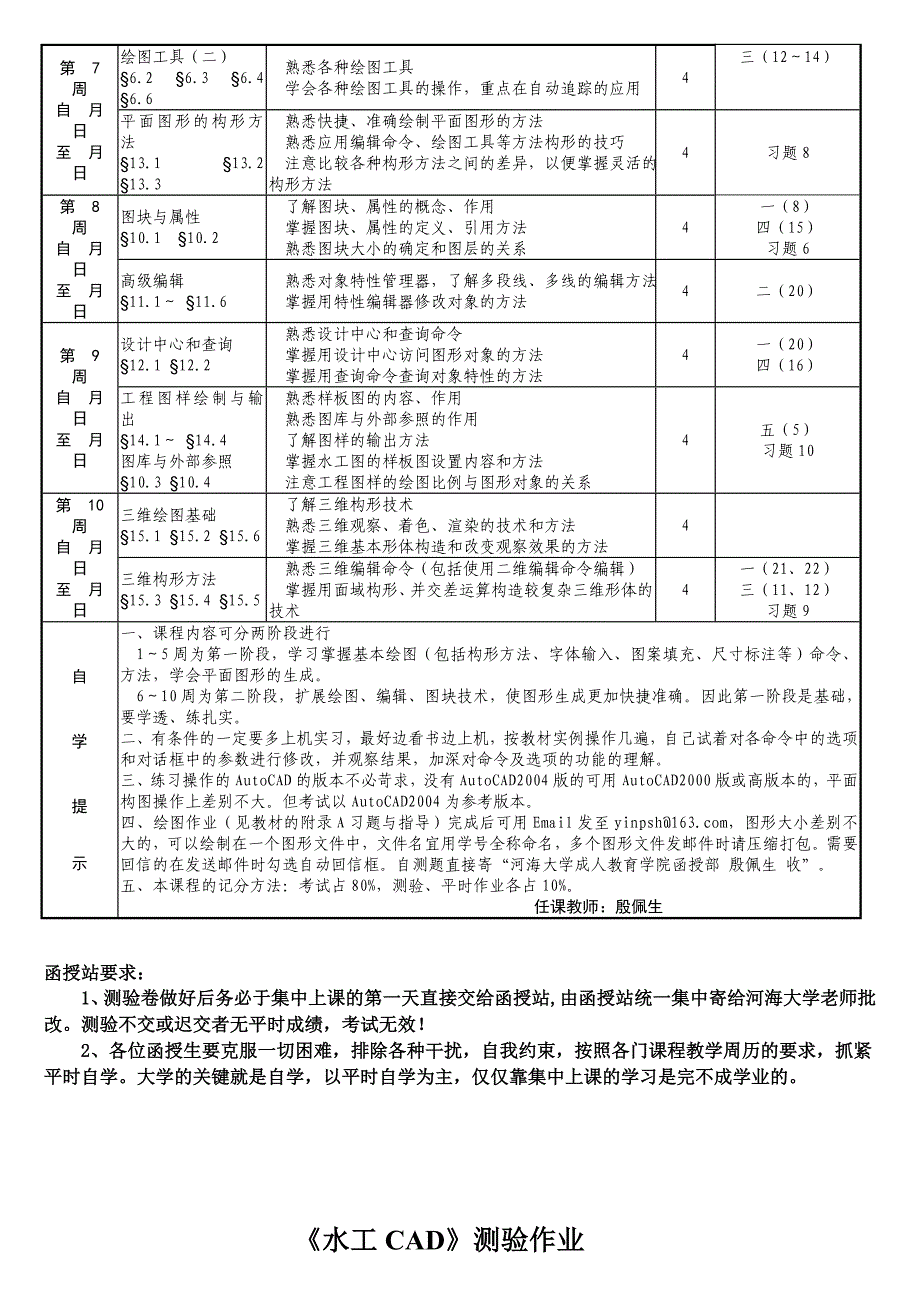 水工cad函授自学周历_第2页