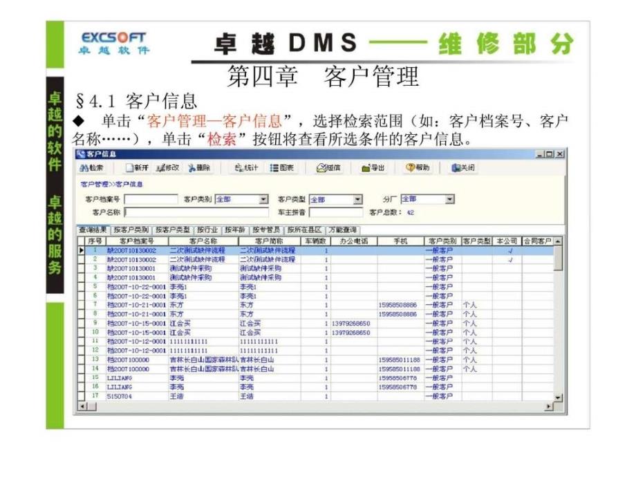 吉利汽车公司卓越dms软件系统培训资料维修部分之客户管理课件_第3页