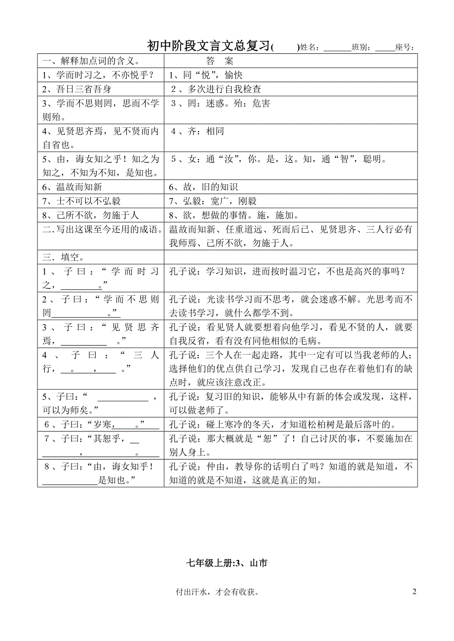 文言文总复习重点篇目_第2页