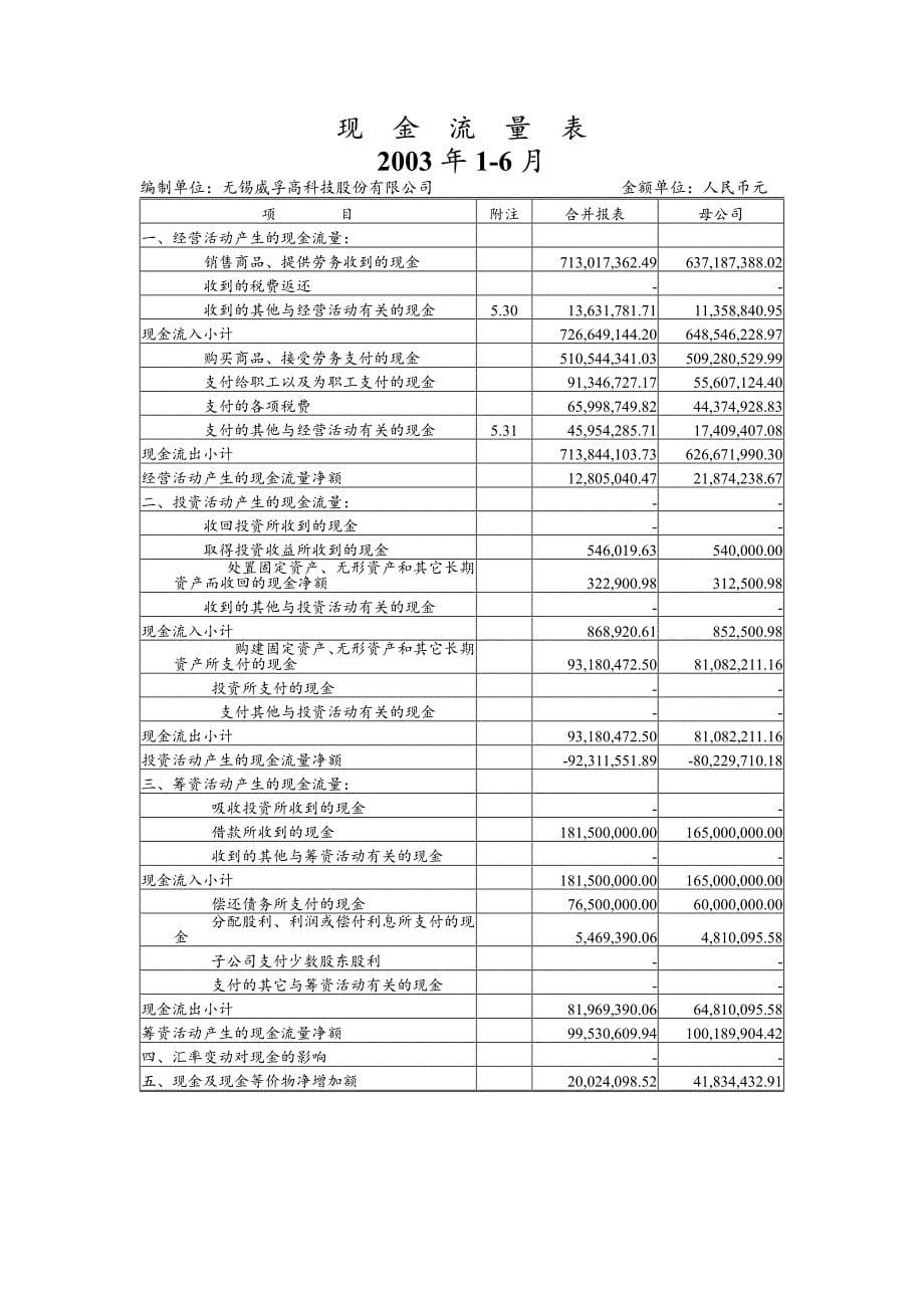 无锡威孚高科技股份有限公司财务报告03_第5页