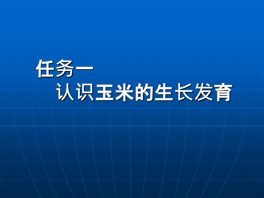 认识玉米的生长发育_第1页