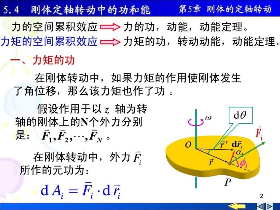 刚体定轴转动中的功和能ppt培训课件_第2页