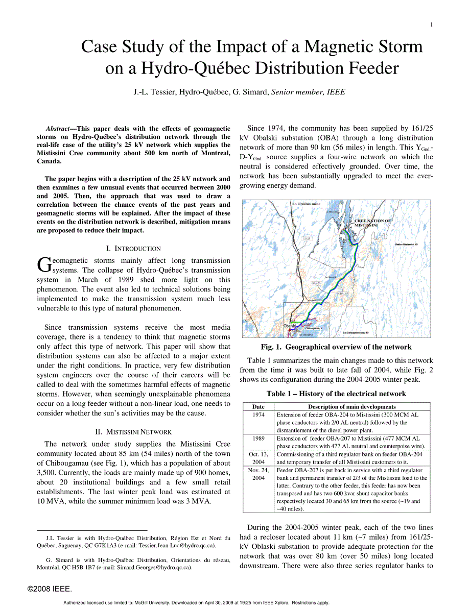 太阳磁暴对配电网的影响研究_第1页