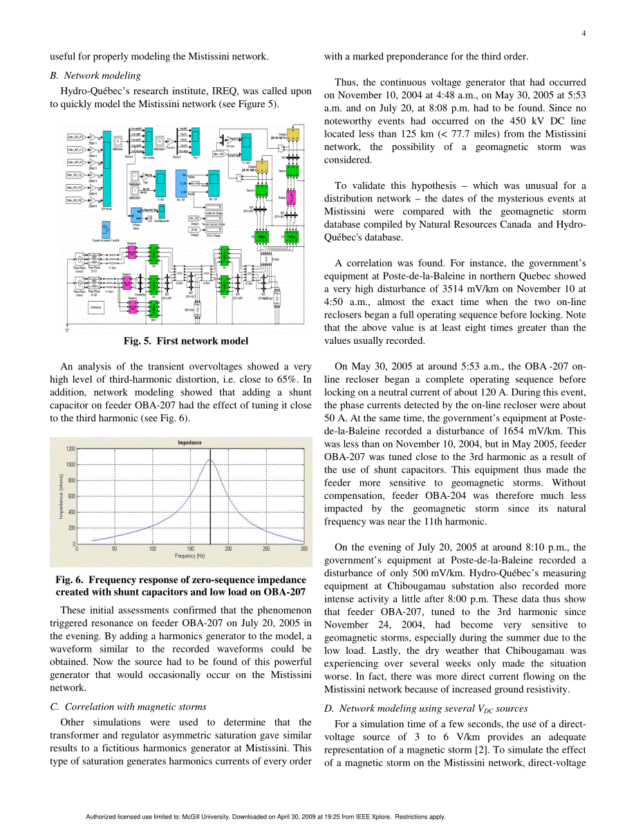 太阳磁暴对配电网的影响研究_第4页
